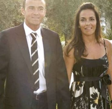 Elena Cullell with husband Luis Enrique